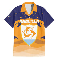 Custom Anguilla Football Family Matching Mermaid Dress and Hawaiian Shirt Dolphins Coat Of Arms Style