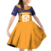 Custom Anguilla Football Family Matching Off Shoulder Short Dress and Hawaiian Shirt Dolphins Coat Of Arms Style