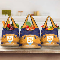Custom Anguilla Football Grocery Bag Dolphins Coat Of Arms Style