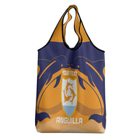 Custom Anguilla Football Grocery Bag Dolphins Coat Of Arms Style