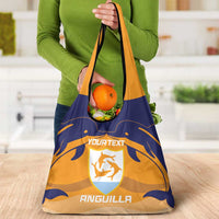 Custom Anguilla Football Grocery Bag Dolphins Coat Of Arms Style