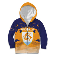 Custom Anguilla Football Kid Hoodie Dolphins Coat Of Arms Style