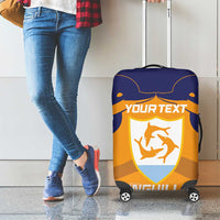 Custom Anguilla Football Luggage Cover Dolphins Coat Of Arms Style