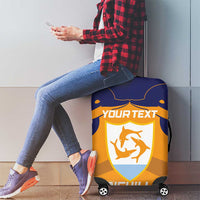 Custom Anguilla Football Luggage Cover Dolphins Coat Of Arms Style