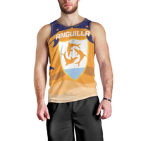 Custom Anguilla Football Men Tank Top Dolphins Coat Of Arms Style