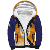 Custom Anguilla Football Sherpa Hoodie Dolphins Coat Of Arms Style