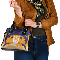 Custom Anguilla Football Shoulder Handbag Dolphins Coat Of Arms Style