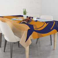 Custom Anguilla Football Tablecloth Dolphins Coat Of Arms Style