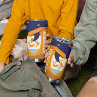 Custom Anguilla Football Tumbler Cup Dolphins Coat Of Arms Style