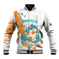 Custom Anguilla Football Baseball Jacket Go Champions Grunge Style