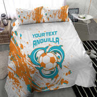 Custom Anguilla Football Bedding Set Go Champions Grunge Style
