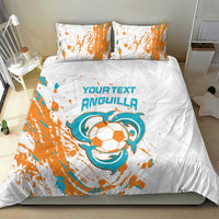 Custom Anguilla Football Bedding Set Go Champions Grunge Style