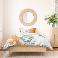 Custom Anguilla Football Bedding Set Go Champions Grunge Style