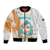 Custom Anguilla Football Bomber Jacket Go Champions Grunge Style