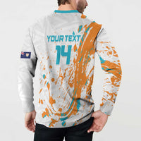 Custom Anguilla Football Button Sweatshirt Go Champions Grunge Style