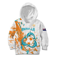 Custom Anguilla Football Kid Hoodie Go Champions Grunge Style