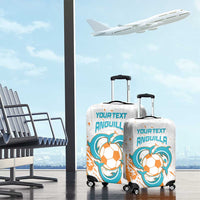 Custom Anguilla Football Luggage Cover Go Champions Grunge Style
