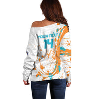 Custom Anguilla Football Off Shoulder Sweater Go Champions Grunge Style