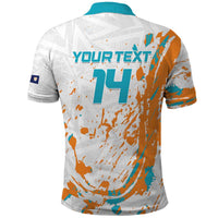 Custom Anguilla Football Polo Shirt Go Champions Grunge Style