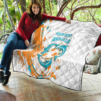 Custom Anguilla Football Quilt Go Champions Grunge Style