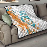 Custom Anguilla Football Quilt Go Champions Grunge Style