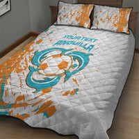Custom Anguilla Football Quilt Bed Set Go Champions Grunge Style