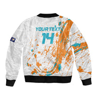 Custom Anguilla Football Sleeve Zip Bomber Jacket Go Champions Grunge Style