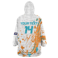 Custom Anguilla Football Wearable Blanket Hoodie Go Champions Grunge Style