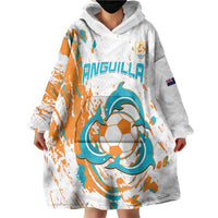 Custom Anguilla Football Wearable Blanket Hoodie Go Champions Grunge Style