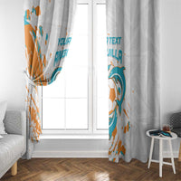 Custom Anguilla Football Window Curtain Go Champions Grunge Style