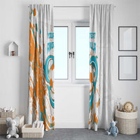 Custom Anguilla Football Window Curtain Go Champions Grunge Style