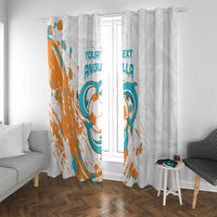 Custom Anguilla Football Window Curtain Go Champions Grunge Style