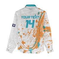 Custom Anguilla Football Women Casual Shirt Go Champions Grunge Style