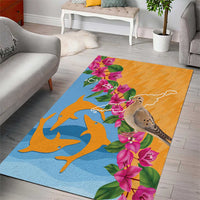 Anguilla Area Rug Coat Of Arms With Zenaida Dove