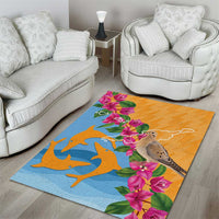 Anguilla Area Rug Coat Of Arms With Zenaida Dove