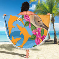 Anguilla Beach Blanket Coat Of Arms With Zenaida Dove