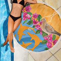 Anguilla Beach Blanket Coat Of Arms With Zenaida Dove