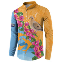 Anguilla Button Sweatshirt Coat Of Arms With Zenaida Dove
