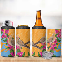 Anguilla 4 in 1 Can Cooler Tumbler Coat Of Arms With Zenaida Dove