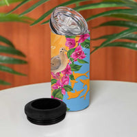 Anguilla 4 in 1 Can Cooler Tumbler Coat Of Arms With Zenaida Dove