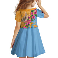 Anguilla Family Matching Off Shoulder Short Dress and Hawaiian Shirt Coat Of Arms With Zenaida Dove