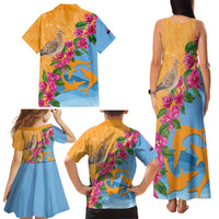 Anguilla Family Matching Tank Maxi Dress and Hawaiian Shirt Coat Of Arms With Zenaida Dove