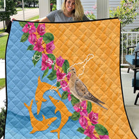 Anguilla Quilt Coat Of Arms With Zenaida Dove