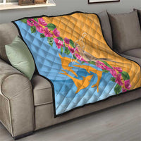 Anguilla Quilt Coat Of Arms With Zenaida Dove