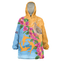 Anguilla Wearable Blanket Hoodie Coat Of Arms With Zenaida Dove
