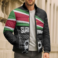 Custom Suriname Football 2026 Bomber Puffer Jacket Come On Natio