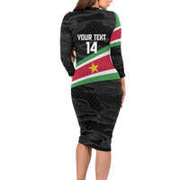 Custom Suriname Football 2026 Long Sleeve Bodycon Dress Come On Natio