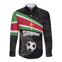 Custom Suriname Football 2026 Long Sleeve Button Shirt Come On Natio