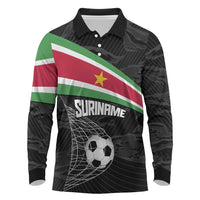 Custom Suriname Football 2026 Long Sleeve Polo Shirt Come On Natio
