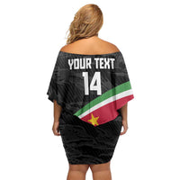 Custom Suriname Football 2026 Off Shoulder Short Dress Come On Natio